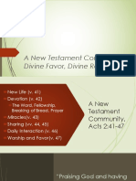 A New Testament Community - Divine Favor, Divine Revival