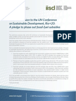 Joint Submission To The UN Conference On Sustainable Development, Rio+20: A Pledge To Phase Out Fossil-Fuel Subsidies