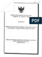 PERBUB NOMOR 25 TAHUN 2020 TTG PEDOMAN TATANAN NORMAL BARU PRODUKTIF DAN AMAN COVID 19