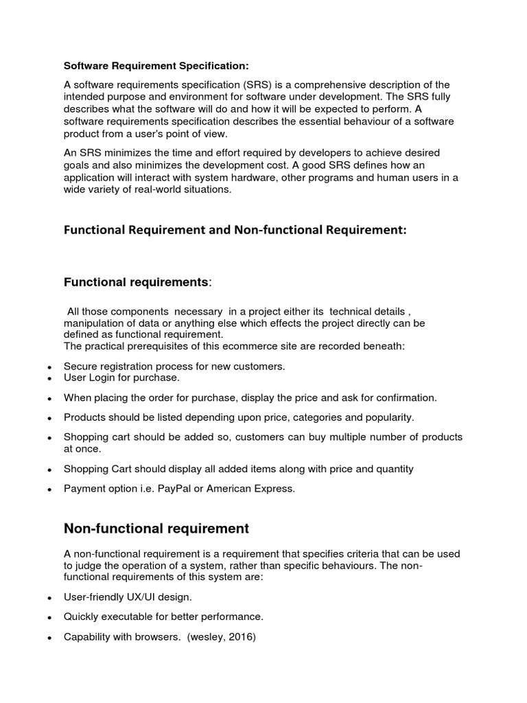 Software Requirements Specification Guide | PDF | Information ...