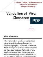 Validation of Viral Clearance: S K Patel College of Pharmaceutical Education & Research Ganpat University
