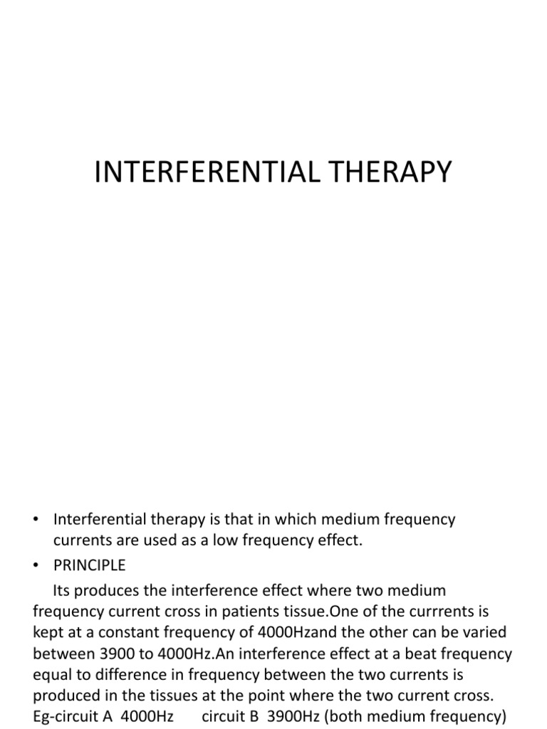 Interferential Therapy Final | PDF | Clinical Medicine | Medical ...