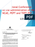 2015 National Conference On The Administration of The Ncae, Pept and Tept-Pst