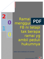 Ramai yang menggunakan FB ni tetapi tak berapa ramai yg ambil peduli hukumnya