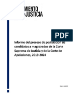 Informe Final Proceso de Postulación de Candidatos A Las Cortes 2019-2024