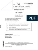 CAPE Applied Mathematics 2014 U1 P032