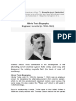 Nikola Tesla Biography Engineer, Inventor (C. 1856-1943)