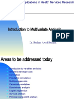 Introduction To Multivariate Analysis: Dr. Ibrahim Awad Ibrahim