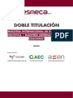 Doble Titulacion en Psicologia Holistica PDF