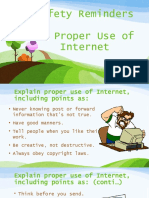 Safety Reminders On Proper Use of Internet