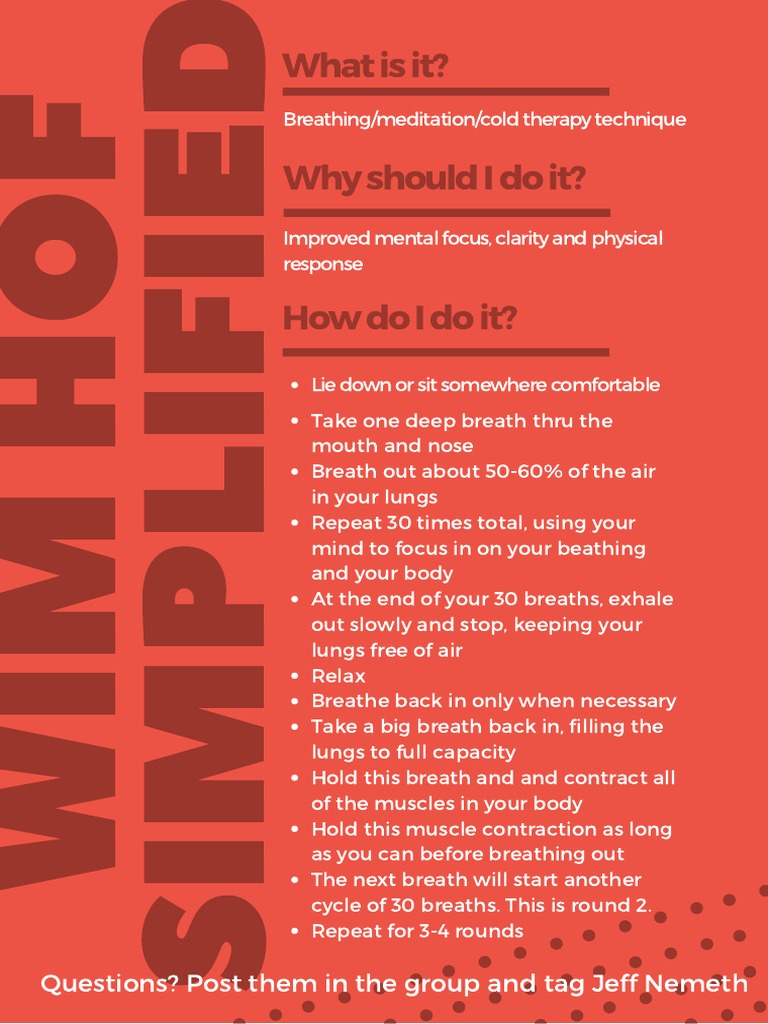 Wim Hof Breathing Simplified | PDF
