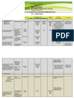 Action Plan in Mathematics 2019 2020