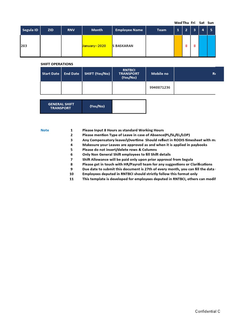 Employee Timesheet Guidelines | PDF | Business