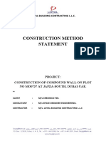 Method Statement For Construction of Compound Wall