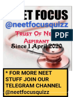 NEET 2020: @neetfocusquizz
