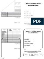 Kartu Pembayaran Anak Mengaji