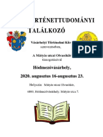 2020 Vásárhelyi TK (A Történésztalálkozó Programfüzete)