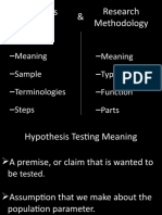 Hypothesis Testing & Research Methodology