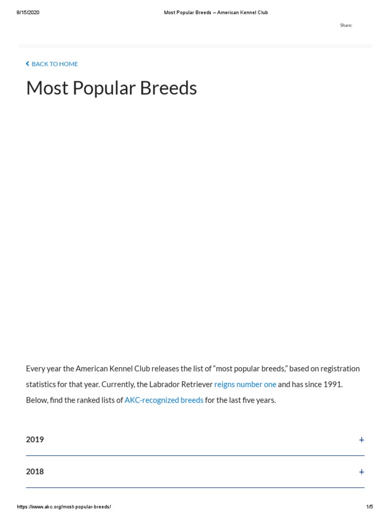 Image Result For Meet The Most Po R Dog Breeds Of American Kennel Club