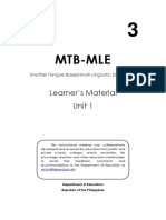 Mtb-Mle: Learner's Material Unit 1