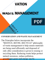 Conservation AND Waste Management: G R O U P4 B SB M 2-4