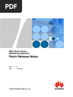 MDU Series Device V800R016C10SPH210 Patch Release Notes 01