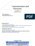 Data Communication and Networks: Assignment # 2 Comparative Study