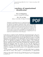 Foci and Correlates of Organizational Identification