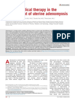 Role of Medical Therapy in The Management of Uterine Adenomyosis