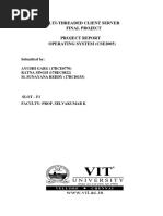 Multi-Threaded Client Server Final Project Project Report Operating System (Cse2005)