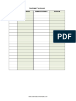 Savings Passbook PDF