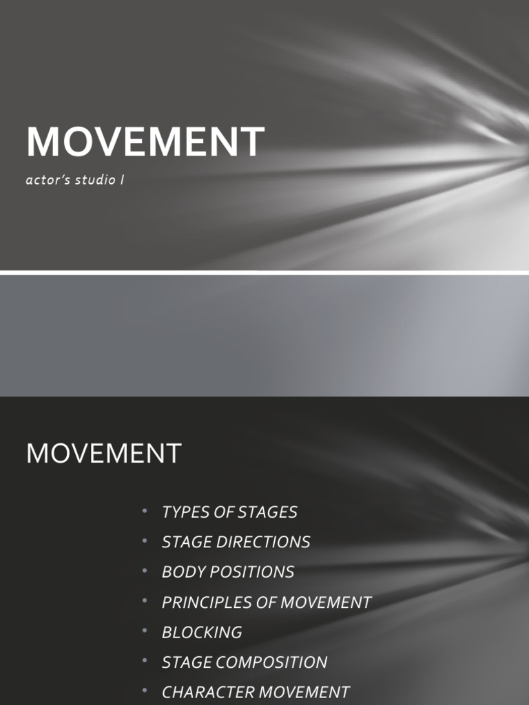 Movement: Actor's Studio I | PDF | Actor | Theatre