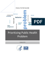 Prioritizing Public Health Problem: Facilitator Guide