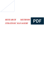 Research Methods For Strategic Managers