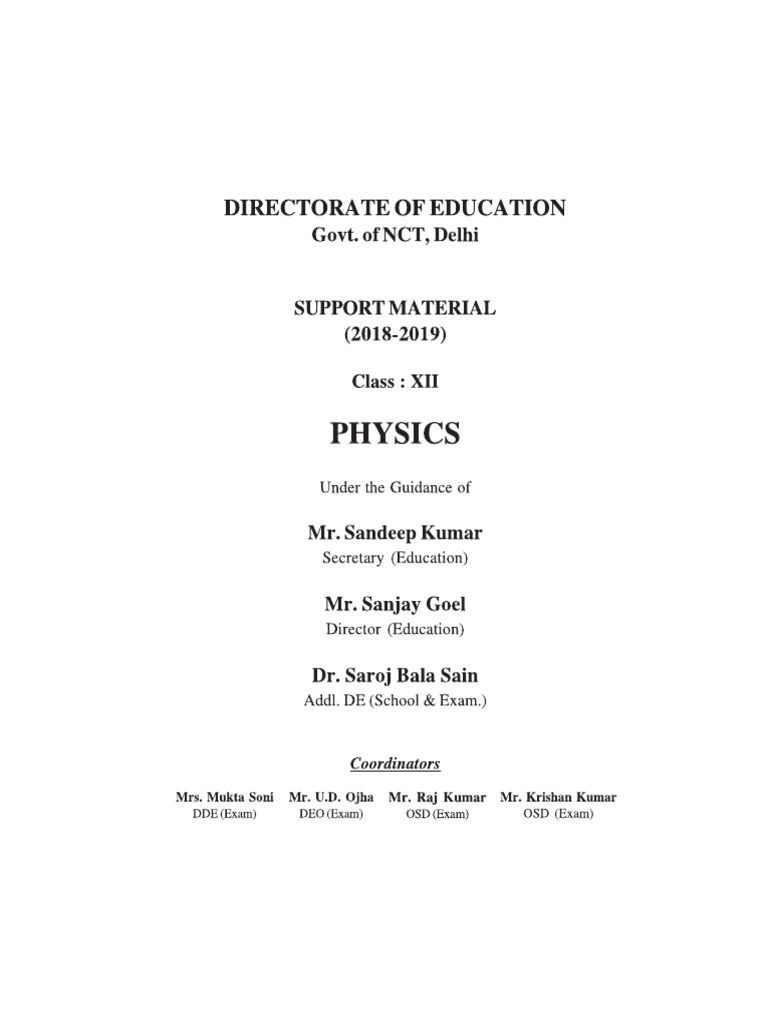 12 Physics 2018 Question Bank PDF PDF