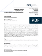Fenwick and Edwards (2015) Exploring The Impact of Digital Technologies On Professional Responsibilities and Education