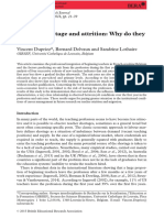 Dupriez et al. (2016) Teacher shortage and attrition