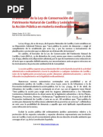 Acción Pública y Ley de Patrimonio Natural de Castilla y León. José Andrés Martínez García. Biólogo.