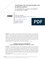 Analise Da Nomeacao No Jornalismo As Dis PDF