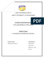 Amity Business School Amity University Uttar Pradesh: Summer Internship Report For The Partial Fulfillment of MBA Program