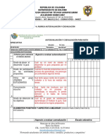 Rubrica de Autoevaluacion y Coevaluación