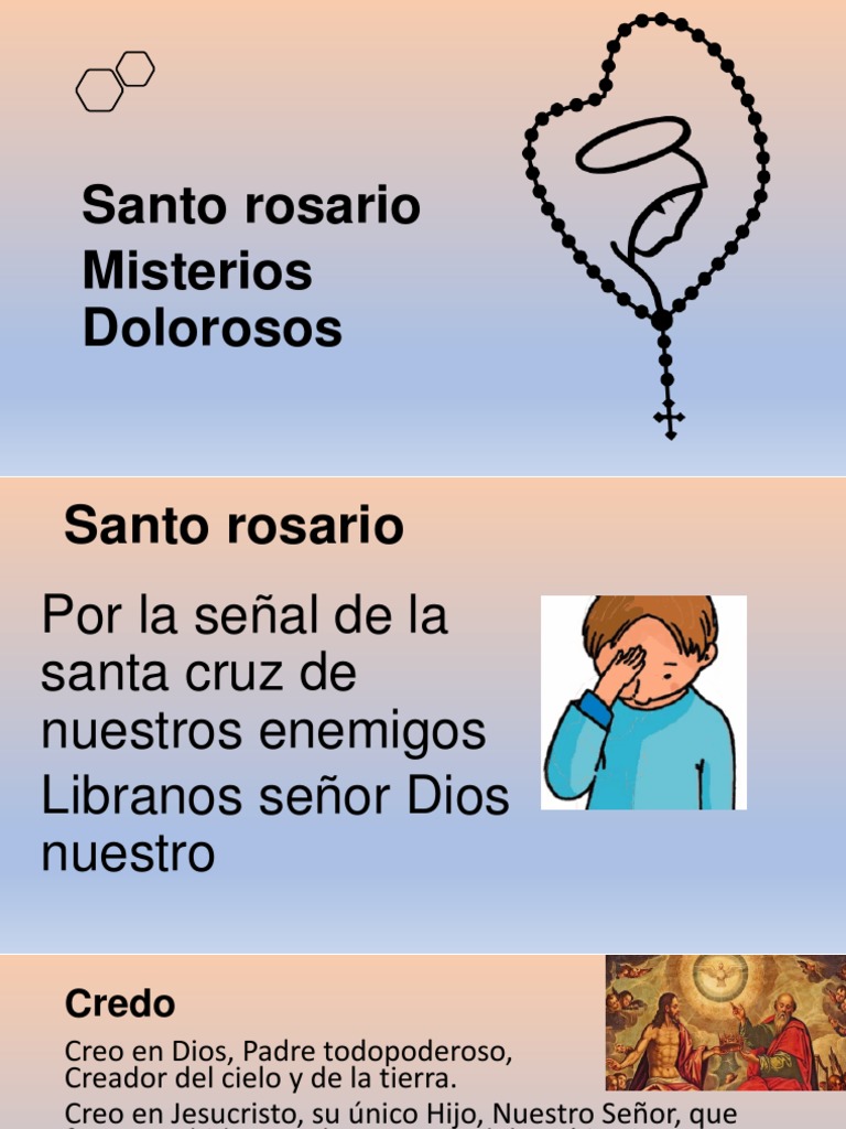 Misterios Dolorosos del Santo Rosario | PDF | Jesús | Oración