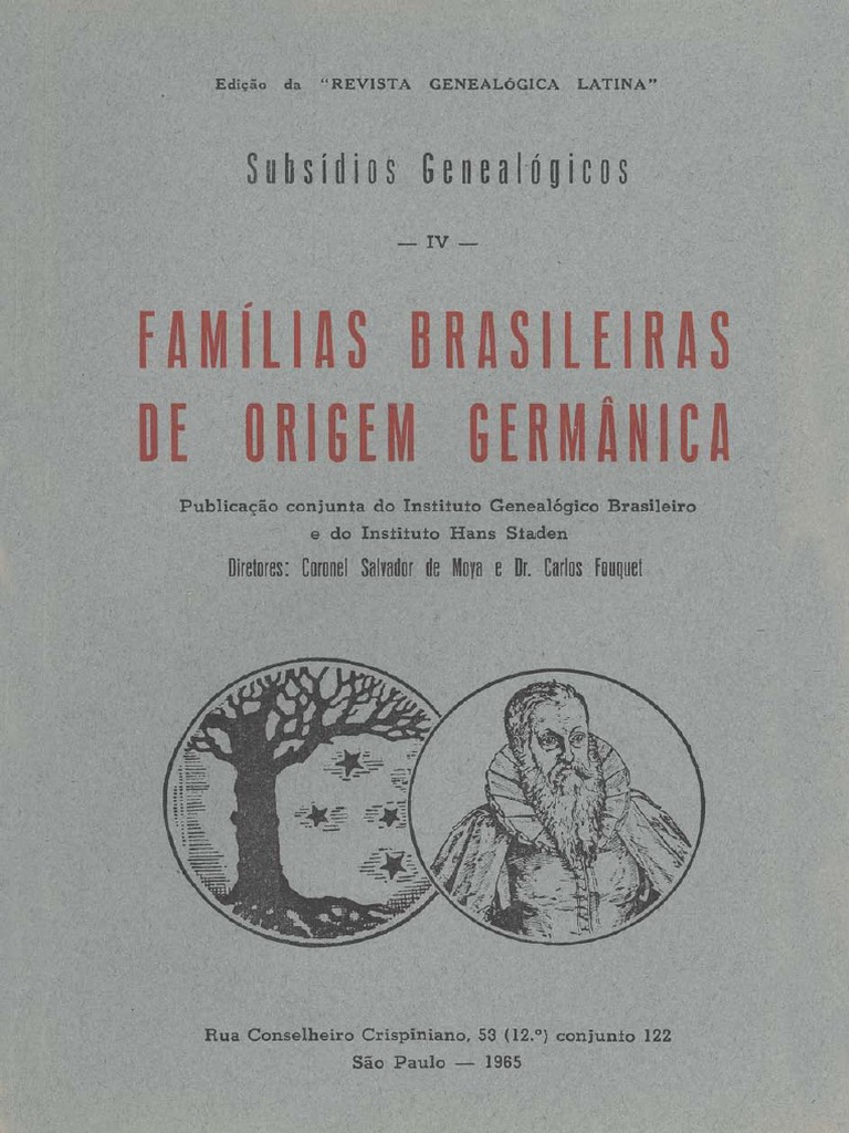 Familias Brasileiras de Origem Germanica Tomo IV PDF | PDF
