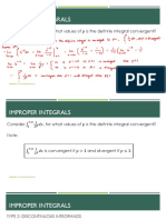 Improper Integrals: Consider ׬ 𝑑𝑥, for what values of 𝑝 is the definite integral convergent?