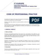 European - Code - Professional - Practice