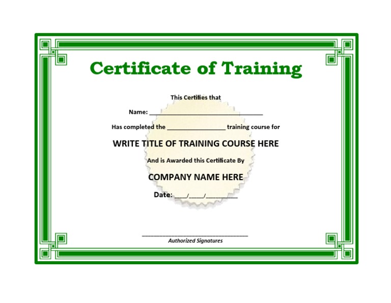 Training-Certificate-Template 6 | PDF