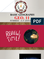 Basic Geography: SUMMER - A.Y. 2019-2020