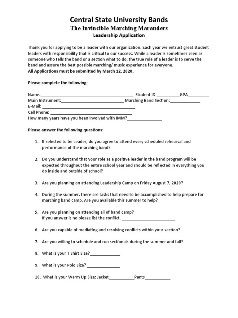 SECTION LEADER APPLICATION CODE IN PLACE 2025 intelligence overview