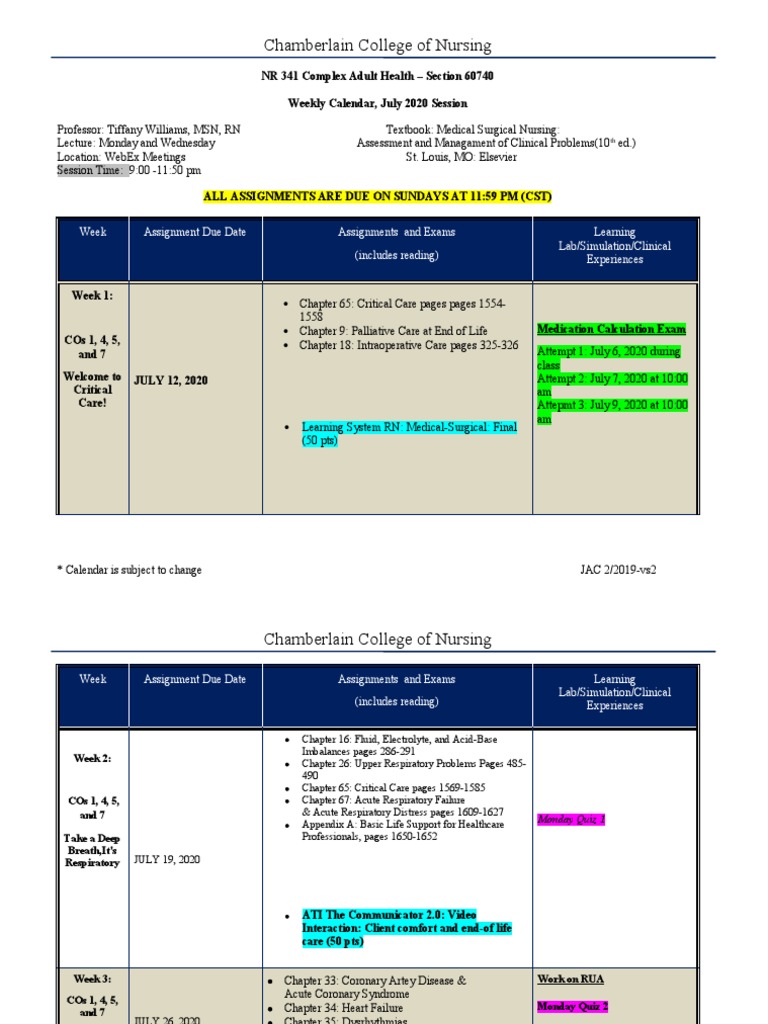 nur-341-weekly-calendar-section-60740-july-2020-pdf-coronary-artery-disease-nursing