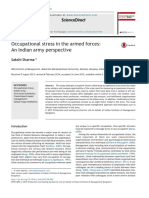 Occupational Stress in The Armed Forces: An Indian Army Perspective